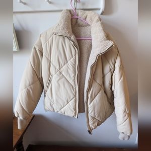 Reversible puffer/Sherpa coat